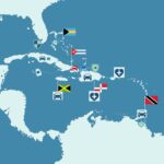 Map of Caribbean countries for insurer brands