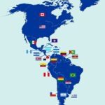 Map of countries in The Americas for Global Insurance Directory
