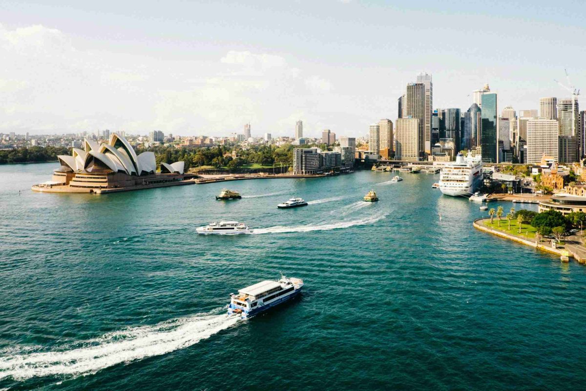 Sydney financial district skyline